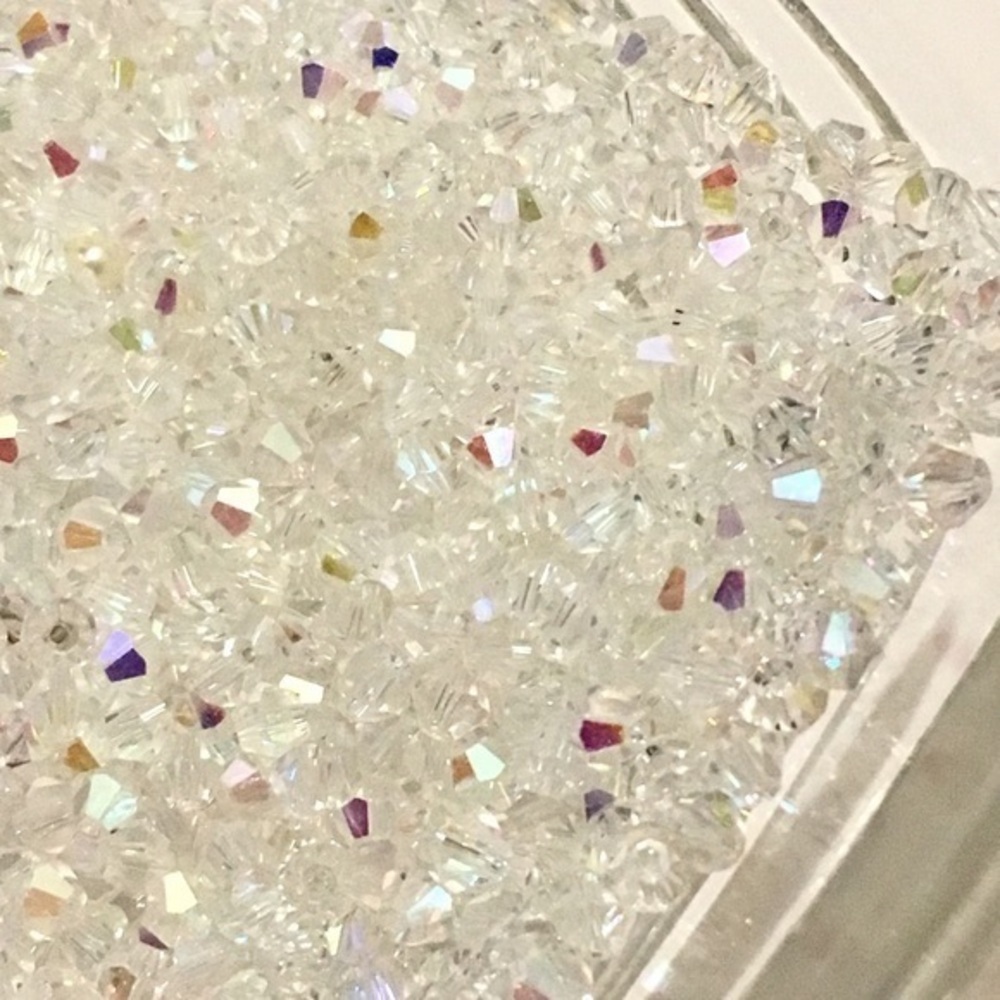 Clear Crystal 4mm AB beads 100pcs set jewelry making